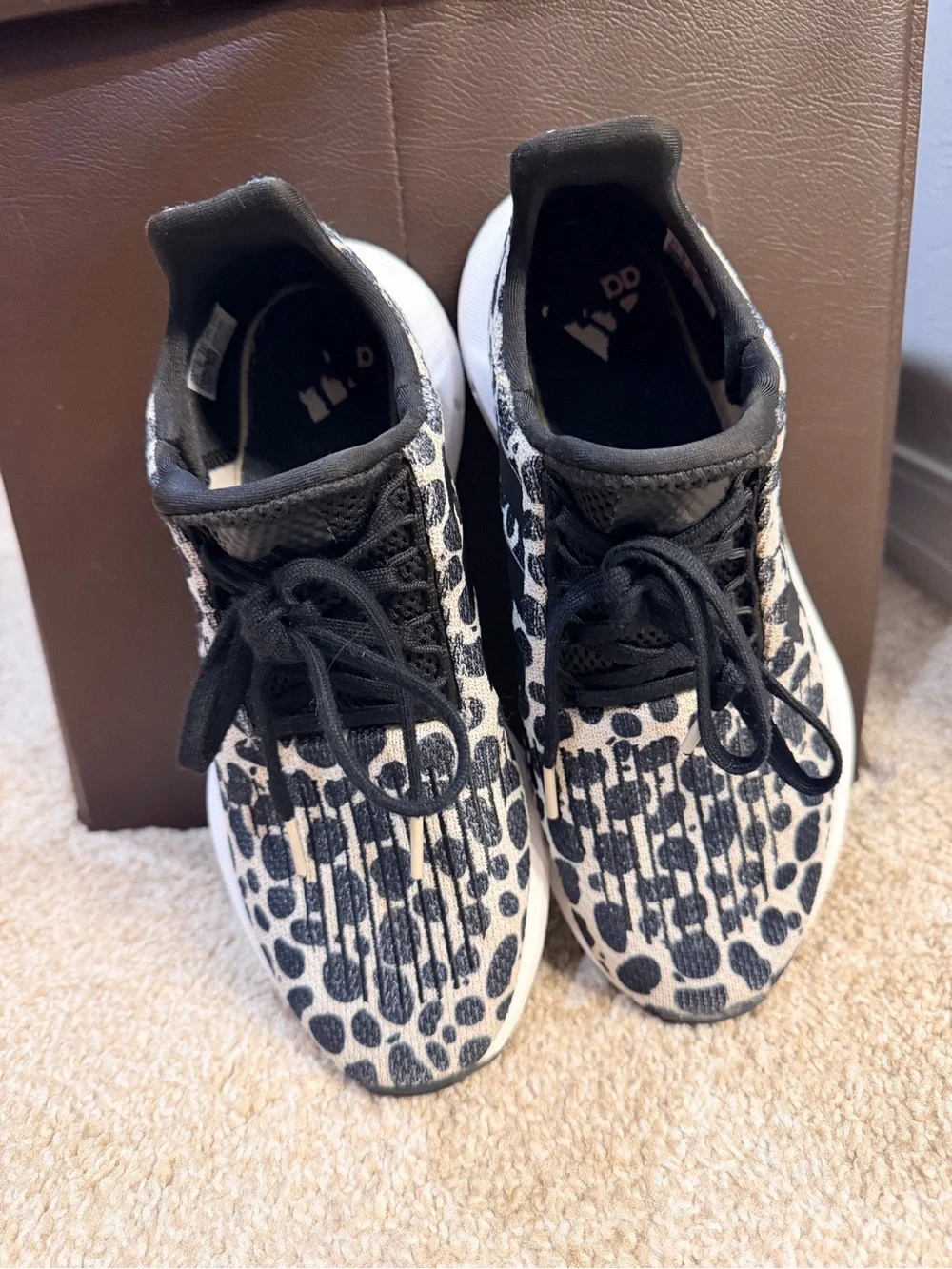 Women’s adidas Black and White Leopard Print